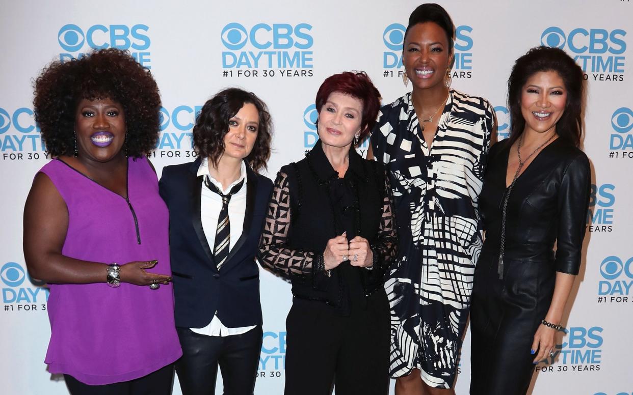 Sharon Osbourne with co-hosts Sheryl Underwood, Sara Gilbert, Aisha Tyler and Julie Chen - David Livingston /Getty