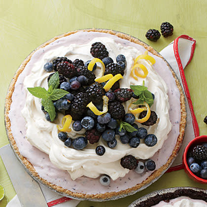 Blueberry-Cheesecake Ice-Cream Pie