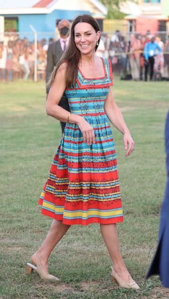 PHOTO: Catherine, Duchess of Cambridge visits Trench Town on day four of the Platinum Jubilee Royal Tour of the Caribbean, March 22, 2022, in Kingston, Jamaica.  (Chris Jackson/Getty Images)