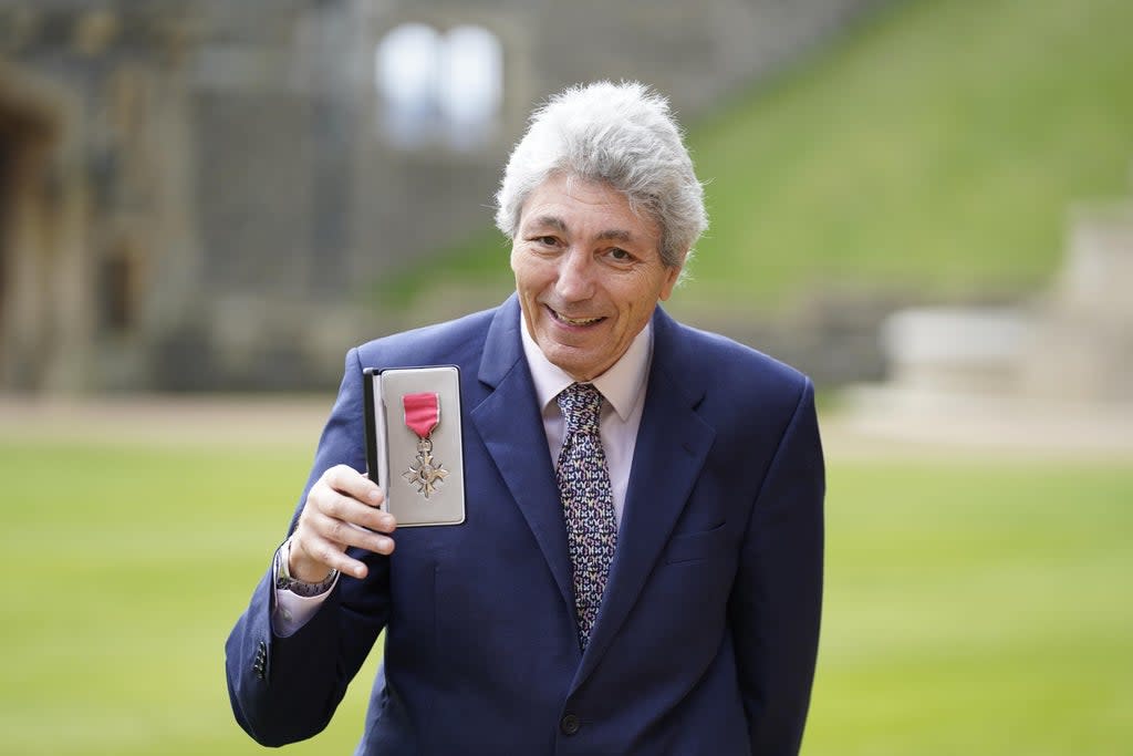 Paul Mayhew-Archer after receiving his MBE from the Princess Royal in an investiture ceremony at Windsor Castle (Andrew Matthews/PA) (PA Wire)