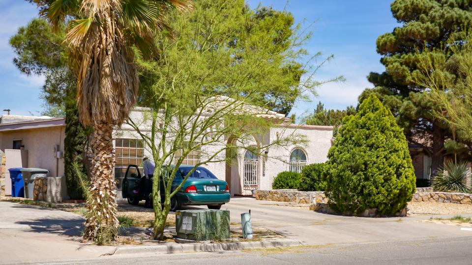 El Paso, Texas / USA - 9 April 2019: Typical suburban type home in El Paso, Texas - Image.