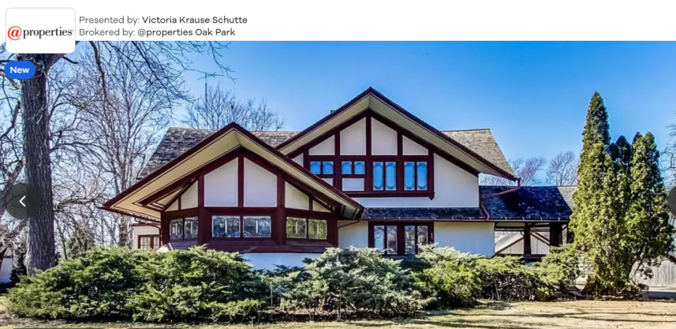 This is one of the famous architect’s first Prairie-style homes.