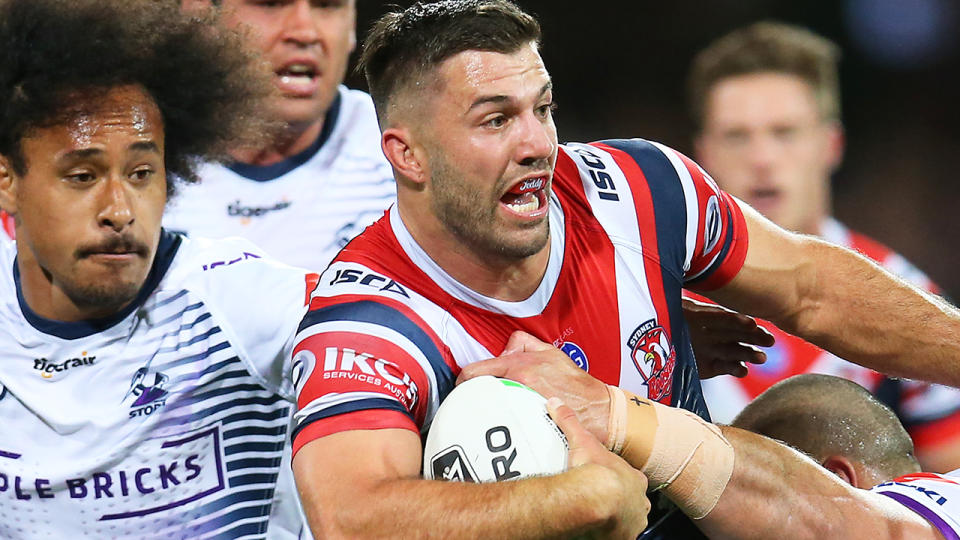 Sydney's James Tedesco, pictured, dominated the preliminary final against the Melbourne Storm.