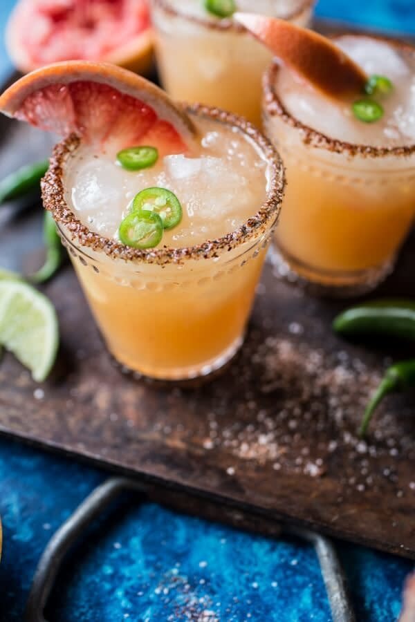<strong>Get the <a href="https://www.halfbakedharvest.com/spicy-grapefruit-margarita/?highlight=margarita" target="_blank">Spicy Grapefruit Margarita</a> recipe from Half Baked Harvest</strong>