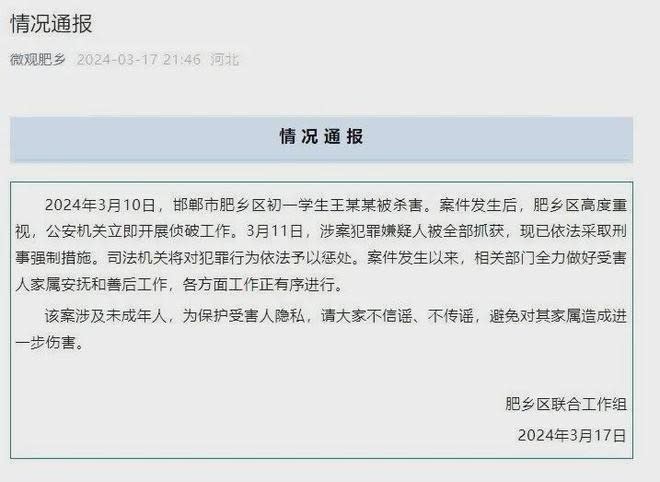 當地聯合工作小組17日才通報稱，王子耀案所有嫌犯已被採取「刑事強制措施」，要求「不信謠、不傳謠」。取自微博