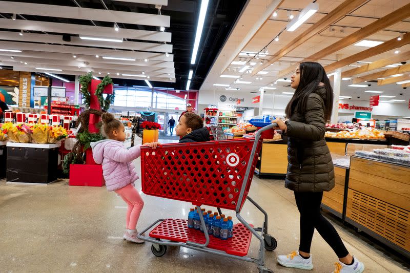 FILE PHOTO: Shoppers converge in a Target store