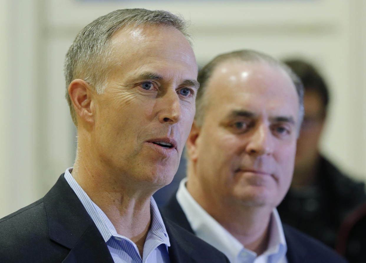 Reps. Jared Huffman (left) and Dan Kildee used to share a Capitol Hill row house with Democratic presidential candidate Beto O'Rourke. (Photo: ASSOCIATED PRESS)