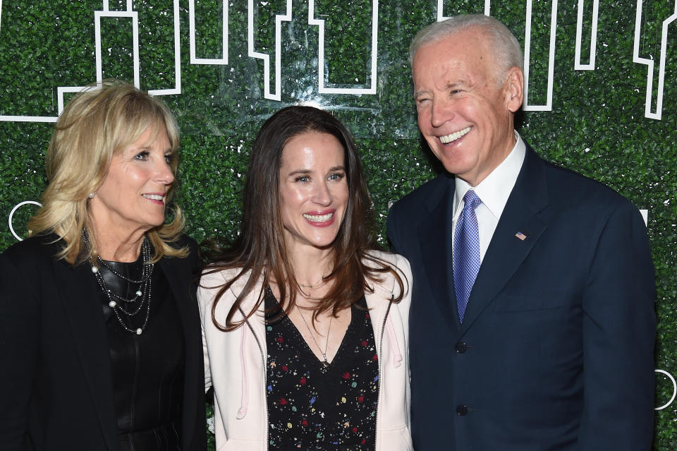 Ashley Biden with her parents Jill and Joe Biden. (Photo: Getty Images)