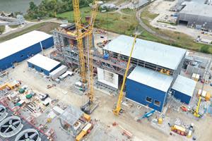 Long Ridge power plant under construction in Hannibal, Ohio.  Photo courtesy of Kiewit.