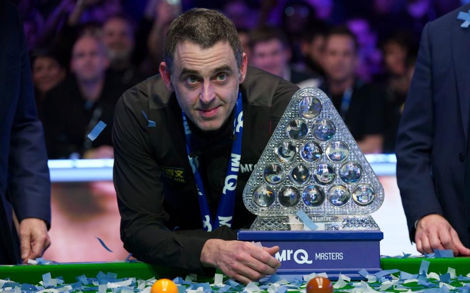 Ronnie O'Sullivan after winning the Masters, beating Ali Carter in the final