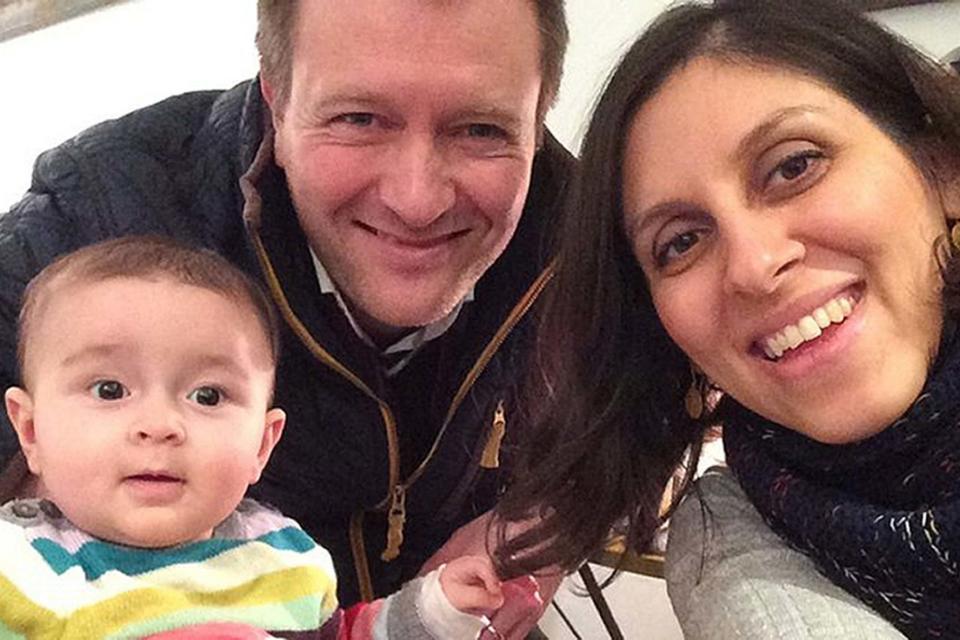 Mrs Zaghari-Ratcliffe with her husband Richard Ratcliffe and their daughter Gabriella, before her arrest in 2016 (PA)