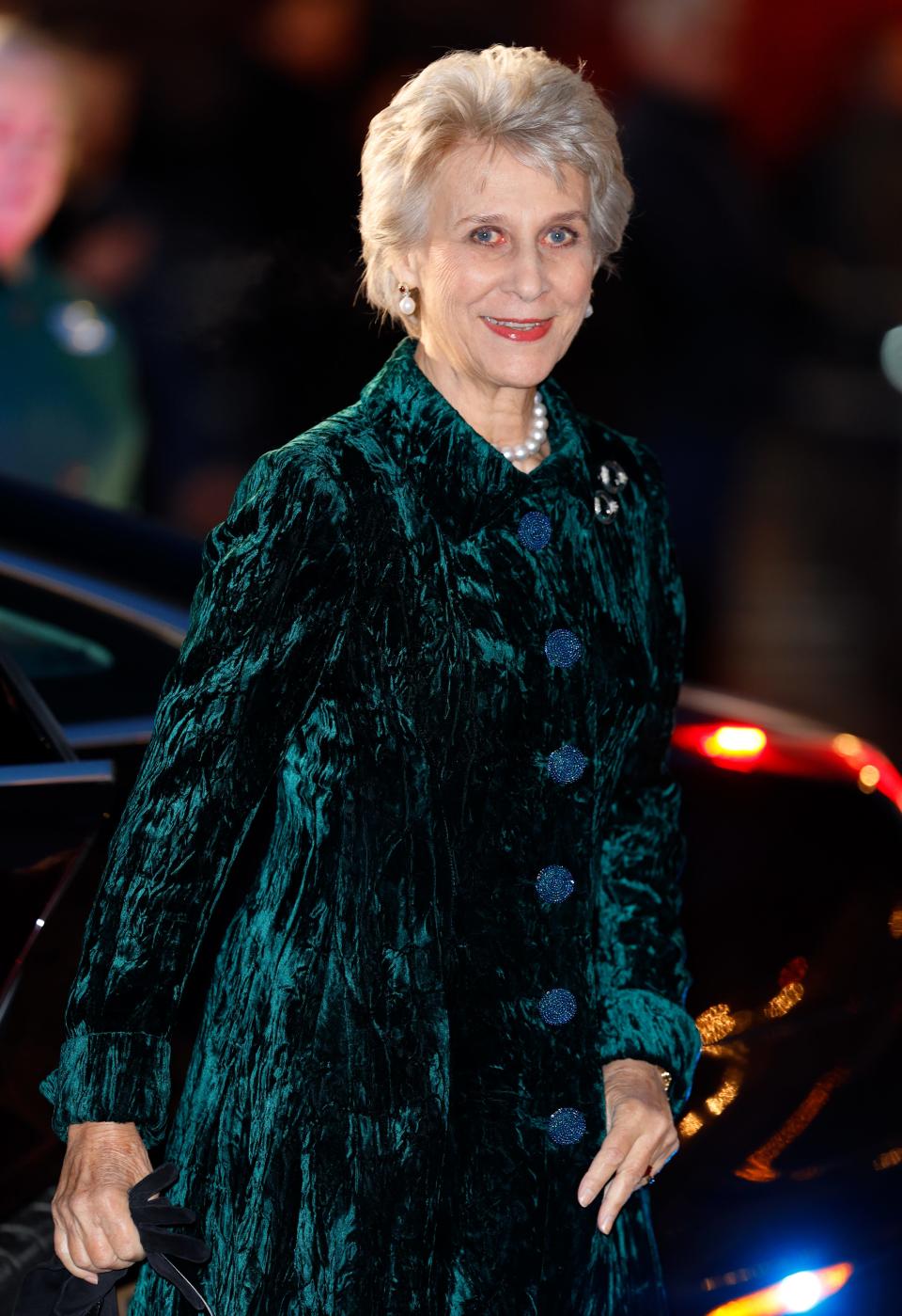 Birgitte, the Duchess of Gloucester, attends the "Together at Christmas" Carol Service at Westminster Abbey on December 15, 2022, in London.