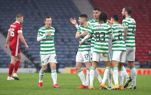 Ryan Christie celebrates his goal 