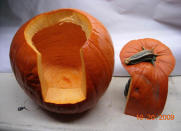 <body> <p>Gutting a pumpkin can take time, especially if you’re trying to scrape the pulp out through a tiny opening. <a rel="nofollow noopener" href=" http://www.bobvila.com/slideshow/21-timesaving-tricks-that-may-change-the-way-you-clean-49923?bv=yahoo" target="_blank" data-ylk="slk:Speed up the process;elm:context_link;itc:0;sec:content-canvas" class="link ">Speed up the process</a> by cutting and removing the pumpkin's top in this unusual way. The deep side cut allows for greater mobility when using a spoon or scraper, making it a cinch to remove every last bit of pulp. Plus, no more of that awkward turning to get the lid on right—now you’ll know exactly how to replace it properly.</p> <p><strong>Related: <a rel="nofollow noopener" href=" http://www.bobvila.com/articles/52-unexpected-and-amazing-ways-to-decorate-pumpkins/#.V-MALZMrIcg?bv=yahoo" target="_blank" data-ylk="slk:52 Unexpected and Amazing Ways to Decorate Pumpkins;elm:context_link;itc:0;sec:content-canvas" class="link ">52 Unexpected and Amazing Ways to Decorate Pumpkins</a> </strong> </p> </body>