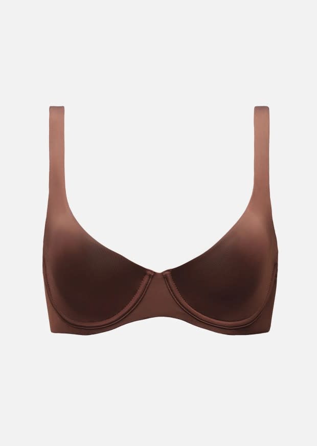 Cuup The Scoop Micro Bra in Espresso, $78, <a href="https://shopcuup.com/products/the-scoop-micro-espresso" rel="nofollow noopener" target="_blank" data-ylk="slk:available here;elm:context_link;itc:0;sec:content-canvas" class="link ">available here</a>