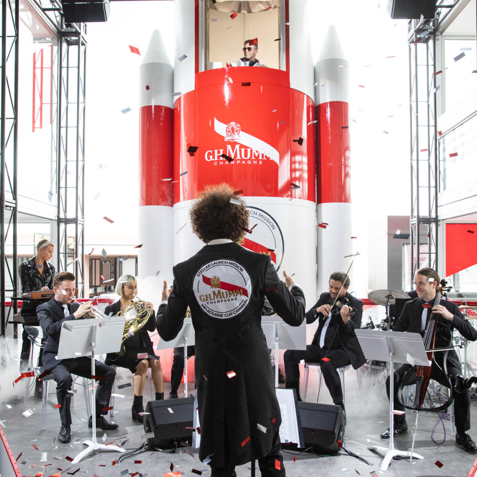 <p>A live band will take centre stage in the marquee that has been created by a team of over 30 people after a year’s worth of planning. <br>Photo: Maison Mumm </p>