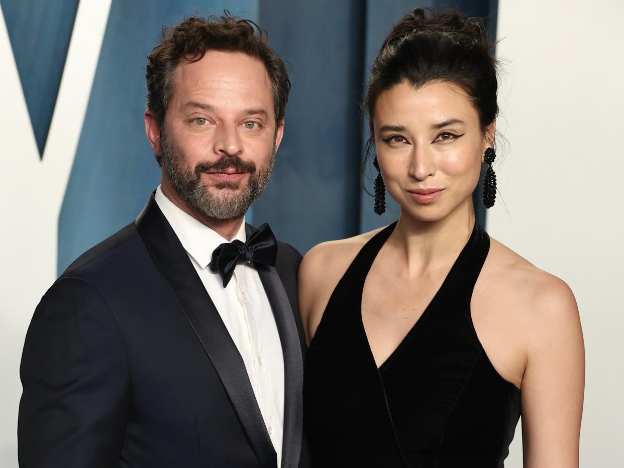 Nick Kroll and Lily Kwong attend the 2022 Vanity Fair Oscar Party hosted by Radhika Jones at Wallis Annenberg Center for the Performing Arts on March 27, 2022 in Beverly Hills, California