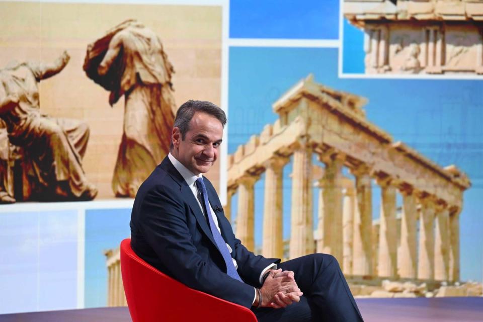 Prime minister of Greece Kyriakos Mitsotakis had spoken about his want for the ‘reunification’ of the Elgin Marbles (PA Media)