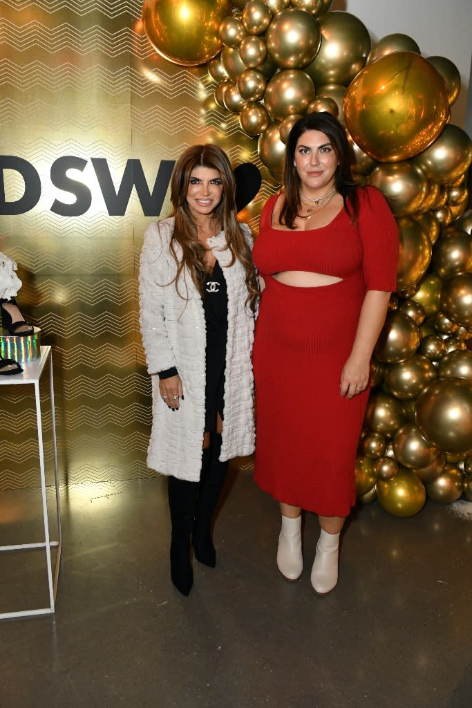 Teresa Giudice and Katie Sturino attend DSW’s holiday event in NYC on Nov. 14. - Credit: Craig Barritt/Getty Images for DSW