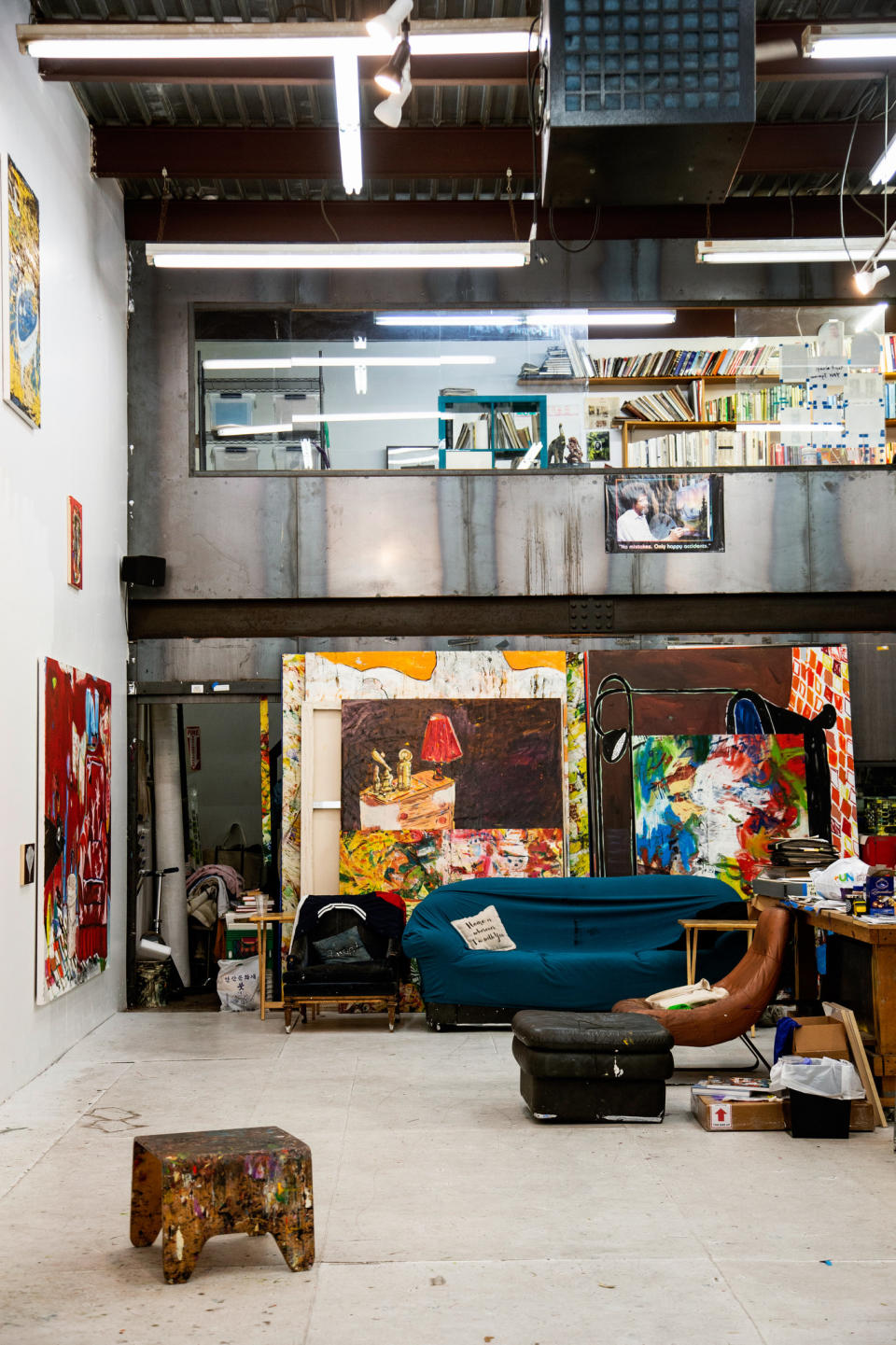 Inside Angel Otero's studio.