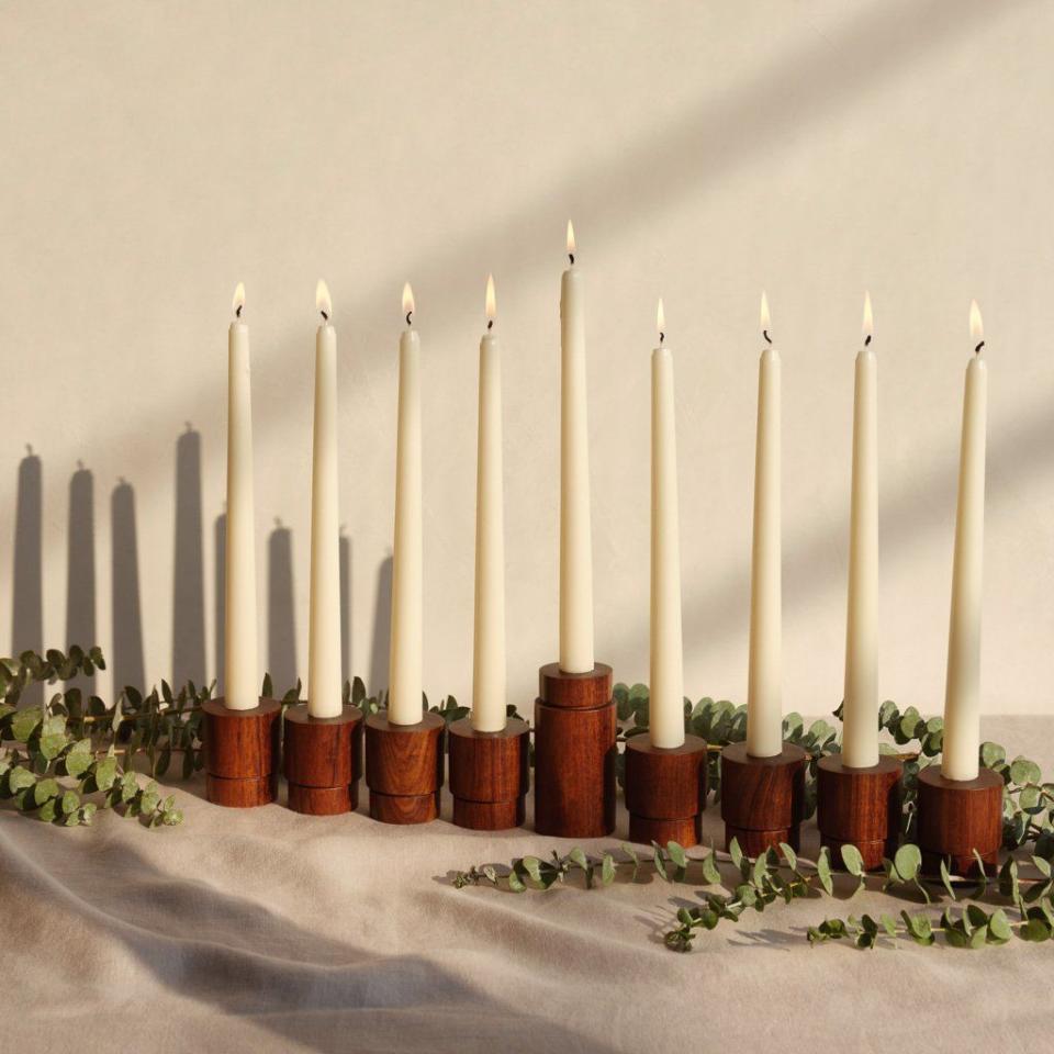 3) Tikal Wood Menorah Set