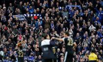 Football - Manchester City v Leicester City - Barclays Premier League - Etihad Stadium - 6/2/16 Leicester City fans celebrate at the end of the game Reuters / Andrew Yates Livepic