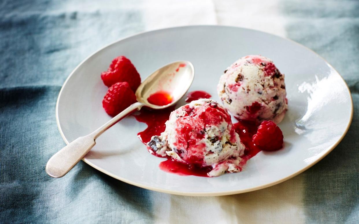 Raspberry, hibiscus and dark chocolate ripple - Charlotte Tolhurst