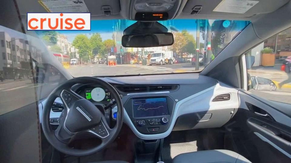 PHOTO: ABC News' Becky Worley tried two different self-driving taxi services already in use in San Francisco. (ABC News)