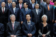 G-20 finance ministers and central bank governors pose for a family photo during the IMF/World Bank spring meetings in Washington, U.S., April 21, 2017. REUTERS/Yuri Gripas