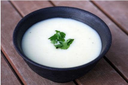 Creamy Potato Leek Soup…Without the Cream!