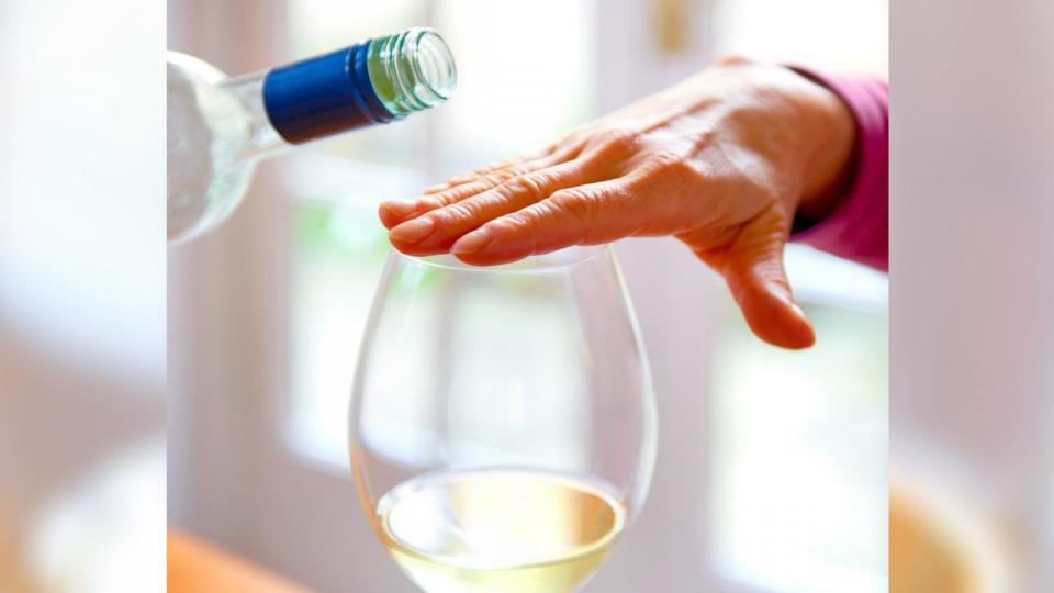 PHOTO: In this undated stock photo, a woman's hand is seen covering her wine glass. (STOCK PHOTO/Getty Images)