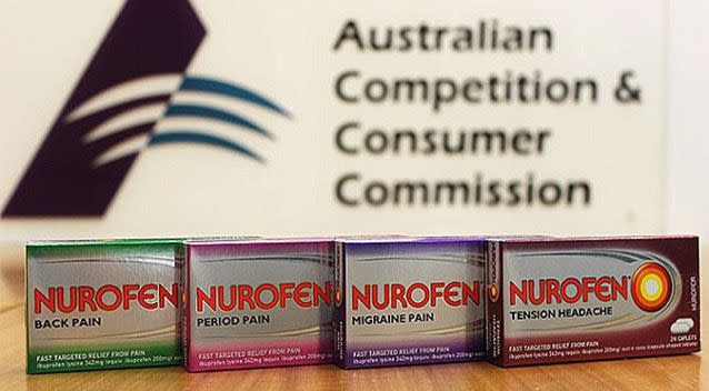 Nurofen has been ordered to stop telling consumers it's more effective than Panadol. Source: AAP