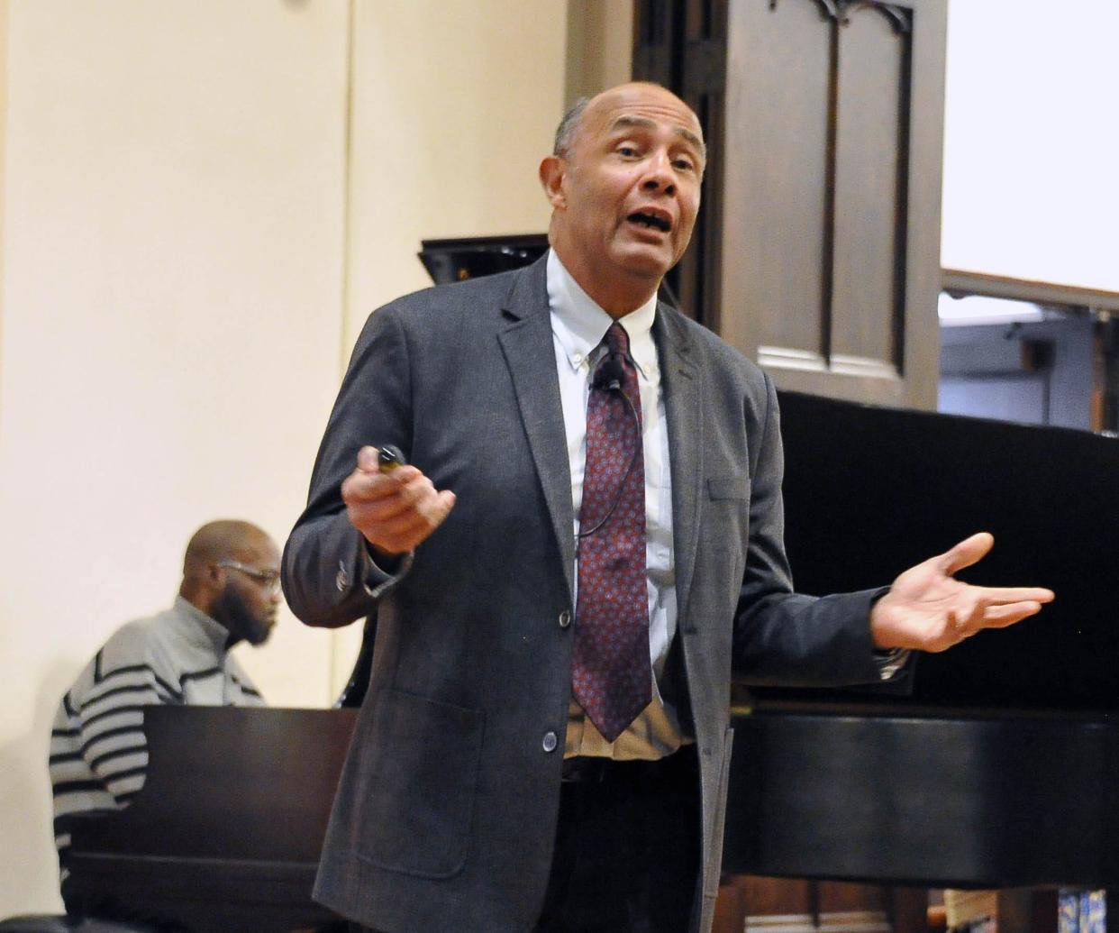 Martin Luther King Jr. Day speaker Dr. Ric S. Sheffield, Professor Emeritus, Kenyon College, said, "History should not be a stack of books. It should be much more personal." The service was Monday evening in Wooster.