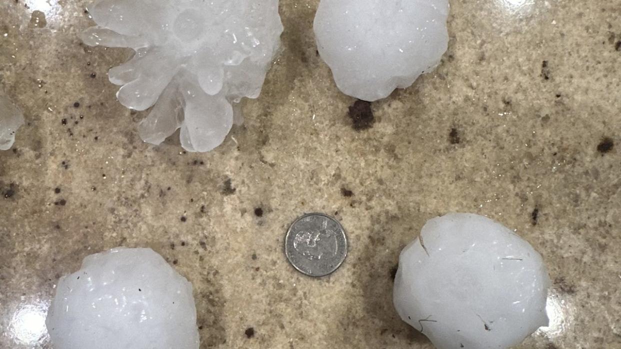 <div>Hail in Wimberley</div> <strong>(Nick Resendez)</strong>