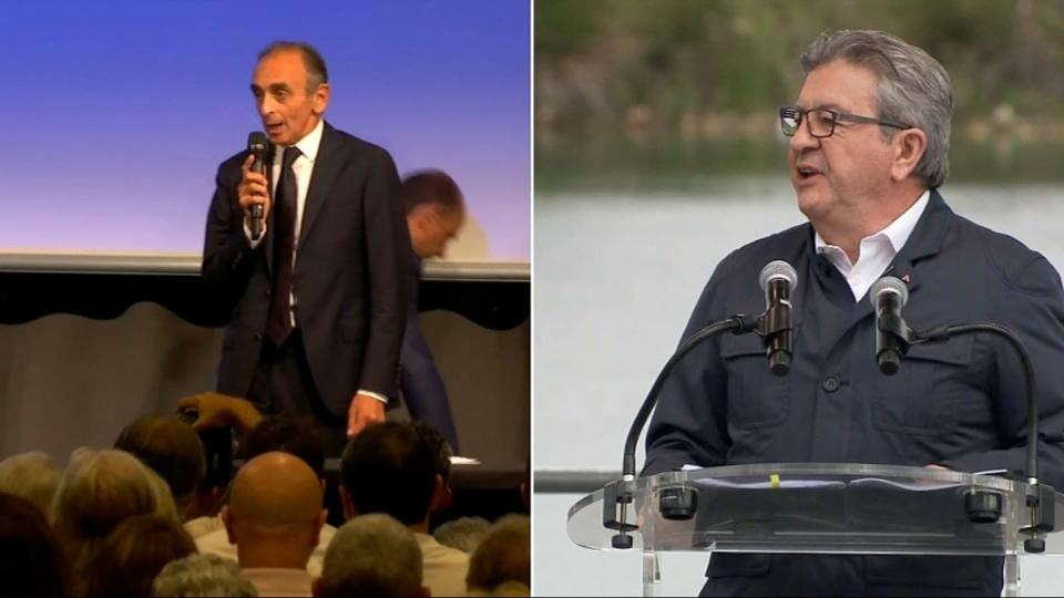 Eric Zemmour et Jean-Luc Mélenchon - BFMTV