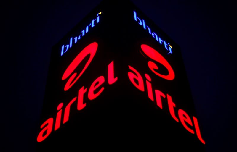 FILE PHOTO: A Bharti Airtel office building is pictured in Gurugram