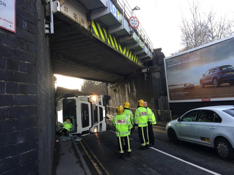 Network Rail warned that bridge strikes are 'a dangerous and costly concern' (Network Rail/PA)