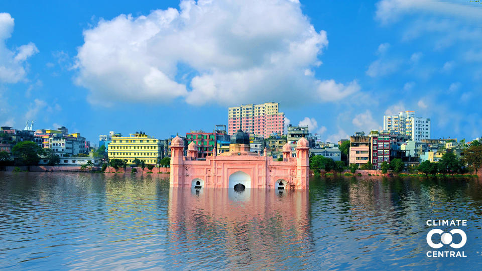 A quarter of the building itself is underwater