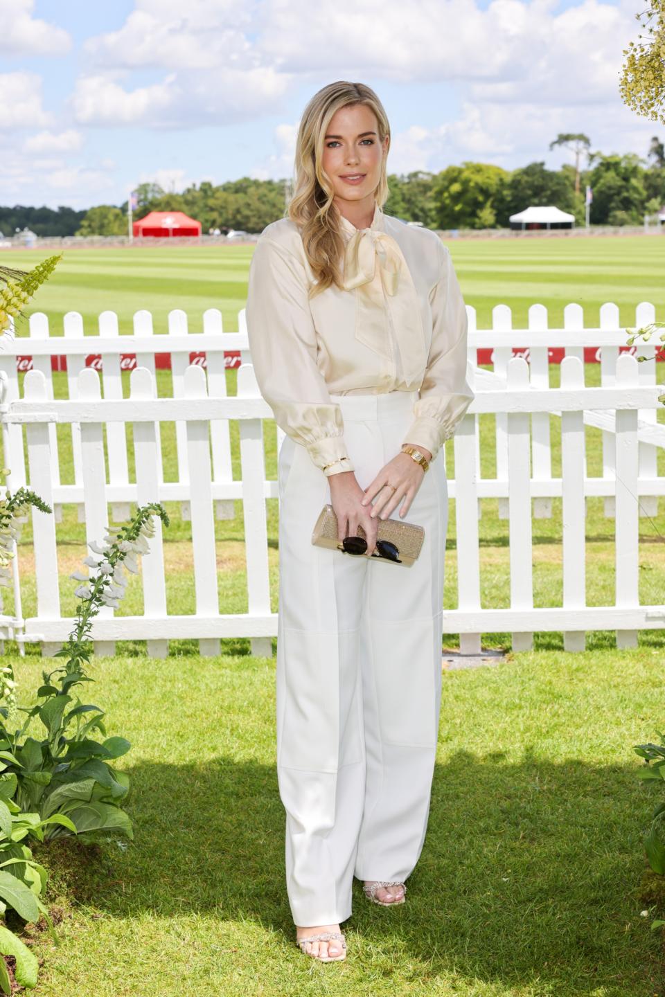 Lady Eliza Spencer attends the Cartier Queen's Cup Polo at Guards Polo Club on June 16, 2024 in Egham, England.