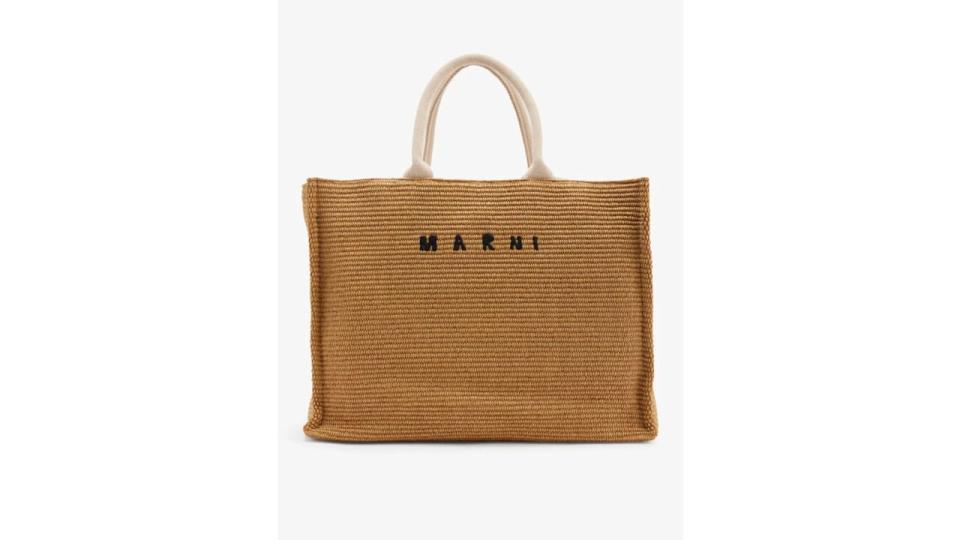 East West Large Straw Tote Bag