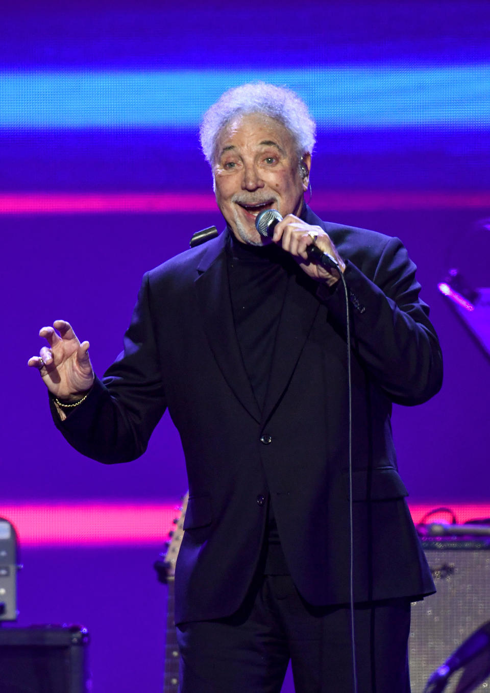 Sir Tom Jones' 'Surrounded By Time' is his fourth number one album. (Photo by Gareth Cattermole/Gareth Cattermole/Getty Images)