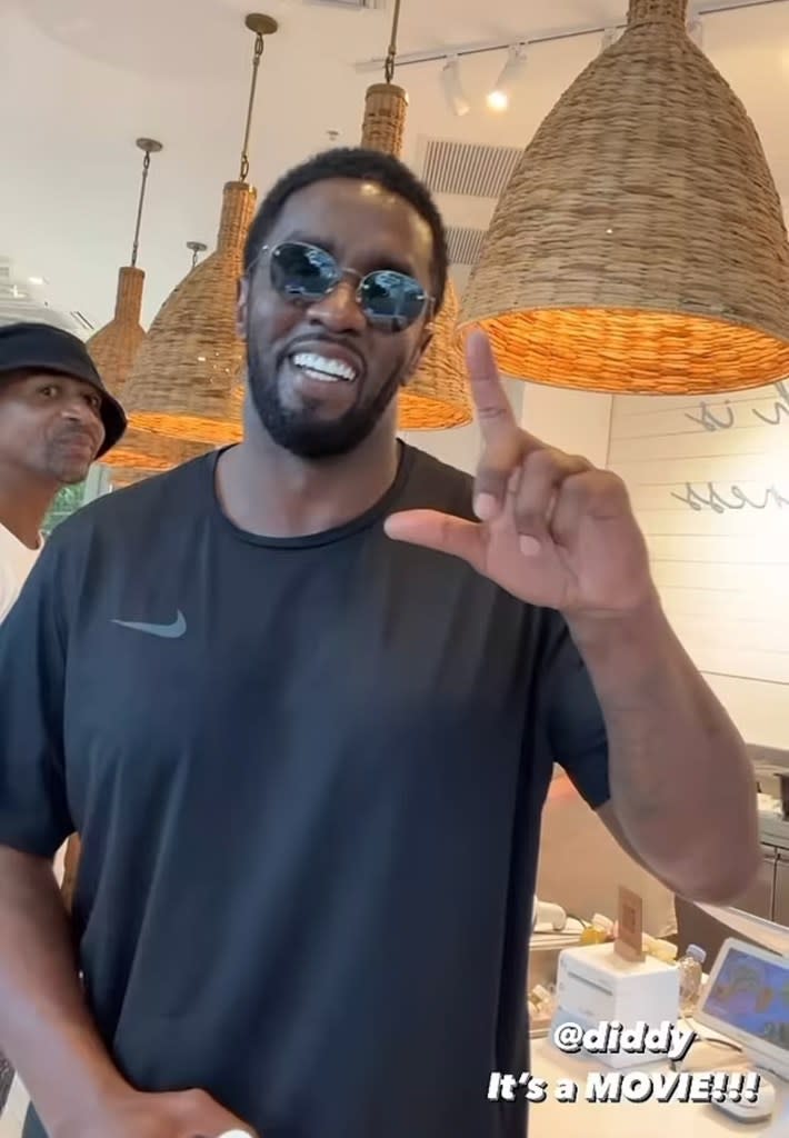 Despite the increased media scrutiny, the “Bad Boy for Life” crooner was spotted smiling, laughing and chatting with fans as he waited in line for food. Instagram/@watson_fit