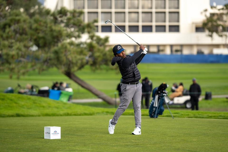 Aaron Grimes, who has spent the last few seasons playing primarily on the APGA Tour, started playing golf with his family at a par-3 course in Compton, California. He was good enough to play at a junior college and then ultimately Cal State-Northridge as a walk-on.