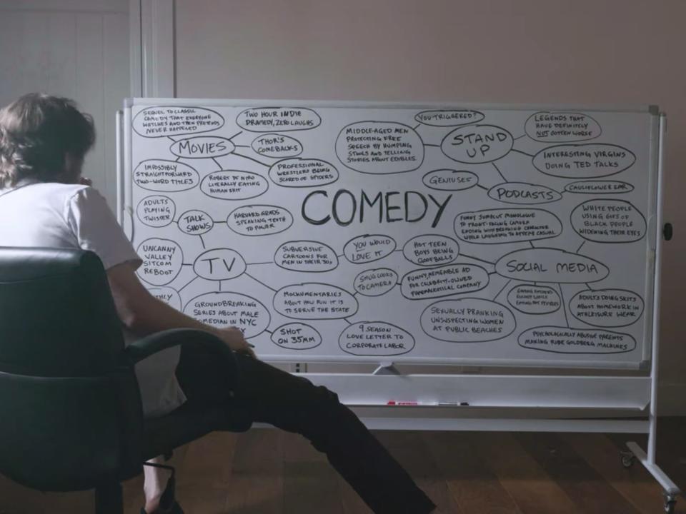 Bo Burnham whiteboard comedy bubbles Inside Netflix