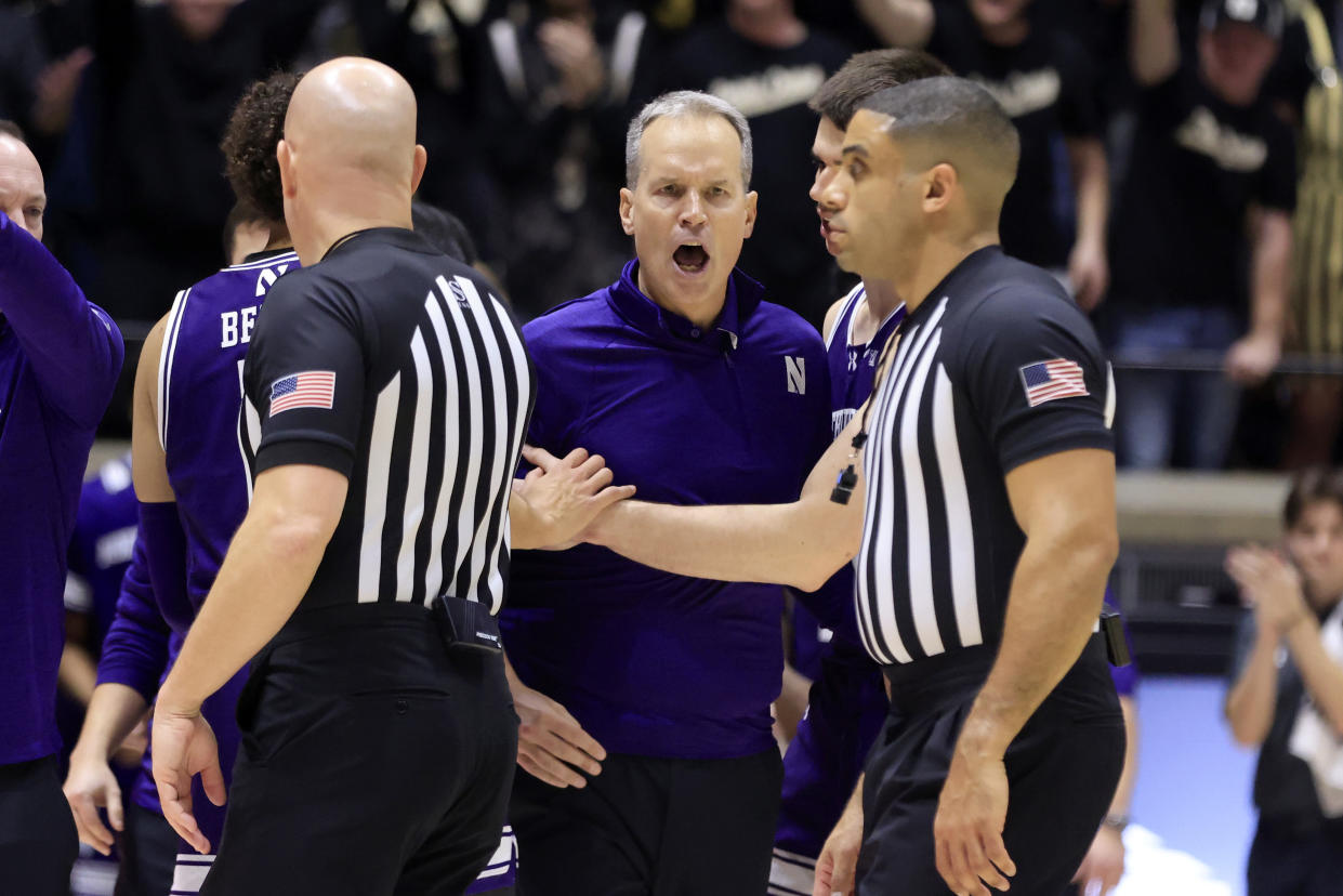 Northwestern coach Chris Collins made sure to stop and shake hands with Purdue coach Matt Painter and others on his way out on Wednesday night.
