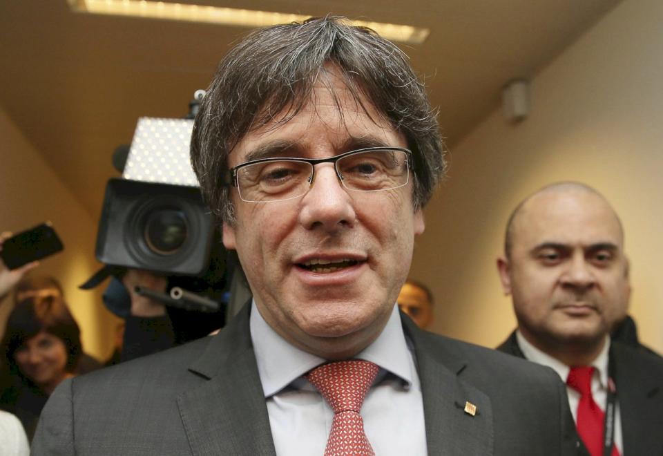 西班牙加泰隆尼亞(Catalan)前自治政府主席普伊格蒙特(Carles Puigdemont)23日在義大利被捕。(資料照片／AP／達志影像)