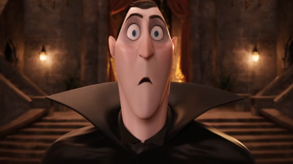 Dracula (Adam Sandler) in Hotel Transylvania.