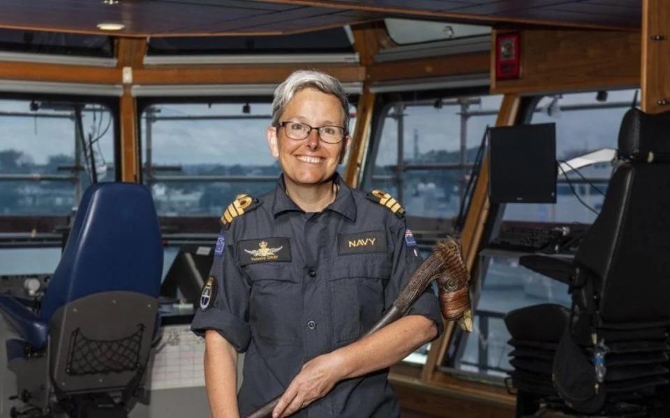 Commander Yvonne Gray has been captain of HMNZS Manawanui since 2022