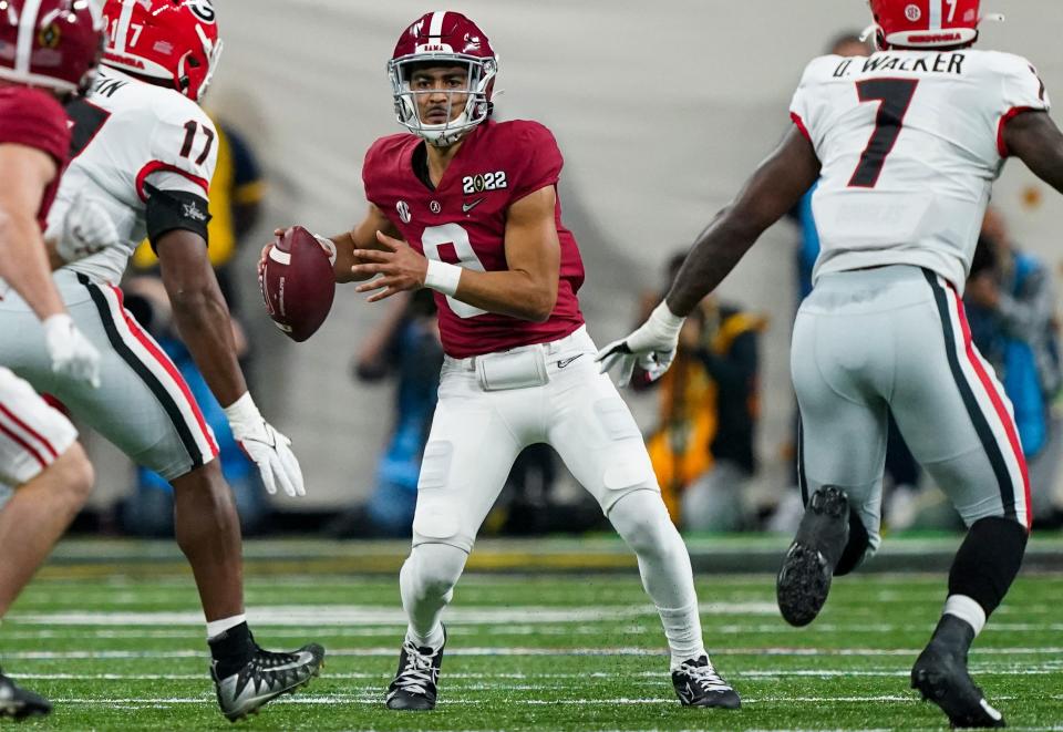 Alabama quarterback Bryce Young gives the Crimson Tide a reason to believe a title is in sight next season.