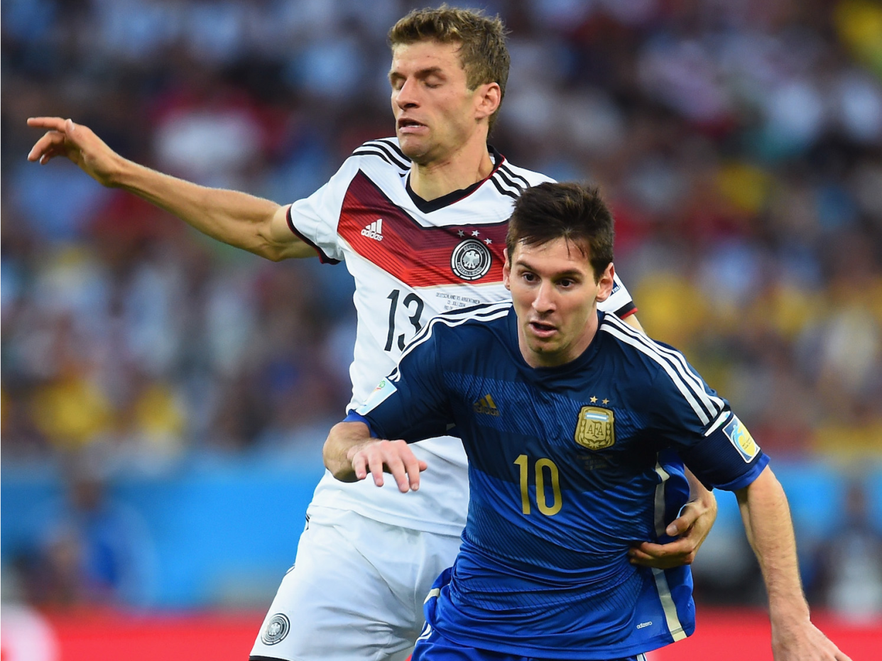 Thomas Müller Leo Messi 2014 World Cup